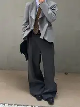 人字柄のAラインバギーパンツ【サイドタックデザイン・コーディネート自由】