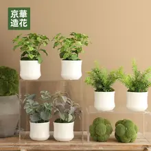 ミニサイズのフェイクグリーン盆栽【黄杨・かわいいインテリア装飾用】