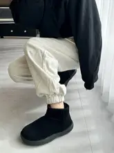 極上の柔らかさのスエード製ショートブーツ【厚底・保温・カジュアルスタイル】