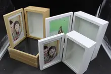 大きなサイズのDIYフォトフレーム【立体デザイン・二面ガラス・長方形・6インチ・8インチ対応】