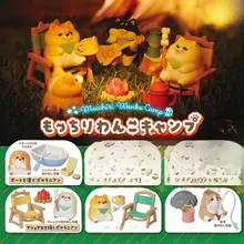 キャンプの柴犬ガチャポン【ボストンテリア・コーギー・フィギュア】