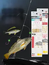 防絡み防止の船用夜光釣りフック【炭素線・花滑黄チキン・イシダイ釣り用】