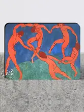 マティス風のボトムを持つ女性のダンスを描いた創造的な冷蔵庫用マグネット【開いた窓のデザイン】