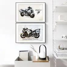 モーターサイクルデザインのアートパネル【工業風・クラブやレストラン向け】