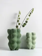 侘寂風の陶器製花瓶【リビング用・クリスマス装飾・インテリア】