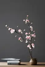 中式造花 梅の花と桃の花のアレンジメント【インテリア用・テーブル花瓶飾り】