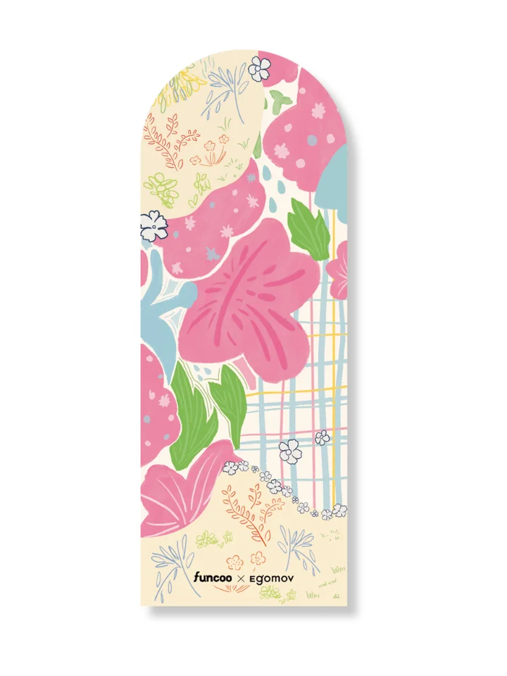 Egomovヨガマット【PU印刷・防滑・天然ゴム・拡張サイズ・半楕円形】