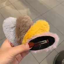 カラフルな毛羽立ちデザインの大きなヘアクリップ【丸型・かわいい・韓国風】