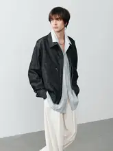 点子織り混合素材の重厚なポケットジャケット【カジュアル・レトロスタイル・長袖】
