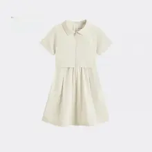 夏季用の通気性のある大人向け子供用ドレス【親肌に優しい・カジュアルスタイル・フリル付き】（セットアップ対応）