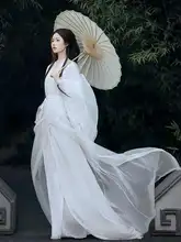 魏晋風の漢服【大袖・直裾・交領デザイン・清冷系】（セットアップ対応）