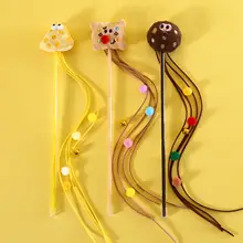 猫キャラクターおもちゃ【クリスピークッキー形・毛糸ボール付き・インタラクティブトレーニング用】