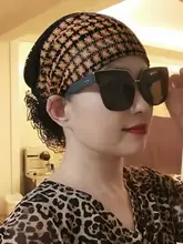 春夏用 薄型包頭帽【ファッション・ヘアバンド付き・白髪カバー】