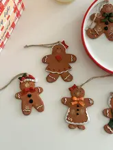 ジンジャーブレッドマン 装飾 吊るし飾り クリスマスツリー装飾 DIY 小飾り 擬似クッキー