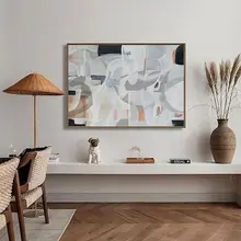 SevenArt 抽象デザインのリビング用油絵【壁掛けアート・手描き・装飾用】