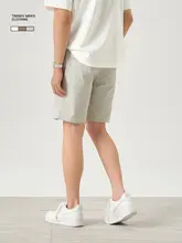 ハーフパンツ メンズ ライトグレー 半ゴムウエスト ストレート スリムシルエット きれいめ カジュアル オフィスカジュアル 「LUUD」