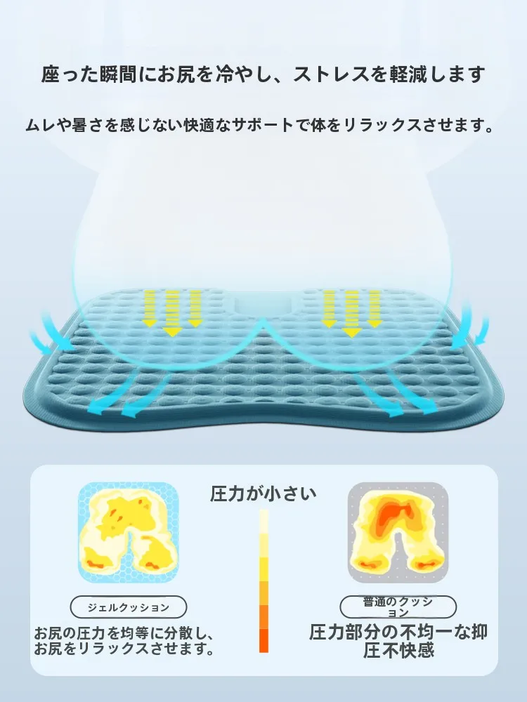 通気性抜群のハニカム構造ジェルクッション：オフィス用快適性と冷却性能の実証