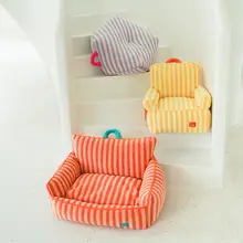 ZEZE ペットソファ 猫用ベッド 犬用ベッド 四季通用 暖かい 洗える 小型犬 多頭飼い可