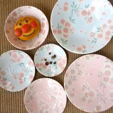 和風陶磁器 食器セット【桜模様・ボウル・スープボウル・大皿】（セットアップ対応）