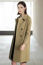 通勤用ウィンドコート【女性用・イギリス風・ゆったりミディ丈】