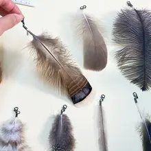 天然羽毛を使用した猫用おもちゃ【フェザー付き・猫じゃらし】