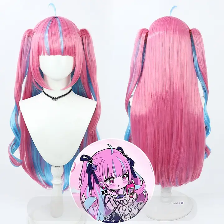 コスプレ用ツインテールウィッグ【リアルな地肌感・全体分け】
