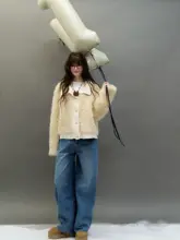 感あふれる広がるデザインのデニムパンツ【レディース・ロング・ストレート・春夏秋冬対応】