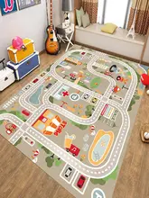 幼児用カートンラグ【交通テーマ・遊び場・家庭用・親子向け】