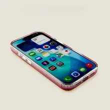 iPhone対応 フライングホースデザインの携帯電話ケース【粉色・高級感・衝撃吸収】
