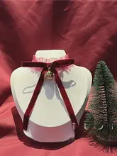 可愛いクリスマス・新年用リボンベル鎖骨チェーンチョーカー【2色・デート用】