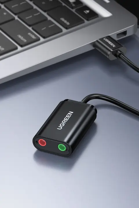 UGREEN USB外付けサウンドカード【デスクトップパソコン・ノートパソコン用・ドライバー不要・独立オーディオヘッドフォン変換器】
