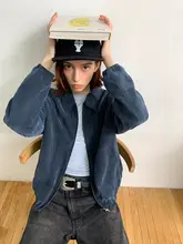 アメリカンレトロハリントン混紡ジャケット【春用・バリアブル襟・肩が落ちたデザイン】