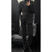 高級感あるビンテージスタイルの紳士用スーツ【ビジネスカジュアル・ジャケットとパンツ】（セットアップ対応）