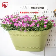 アイリス 壁掛けカラーロングプランター【厚手樹脂・バルコニー用・多肉植物用】