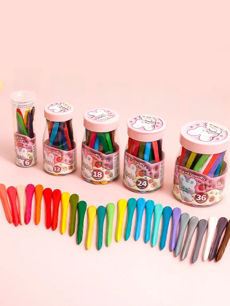 36色三角形クレヨンセット：安全で洗える子供用絵の具の選び方と実際の使い方