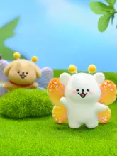 羊毛フェルトDIY材料キット【ラインデザインの小犬の人形・手作り飾り・カップル向けギフト】