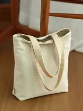 麻素材の小型手提げバッグ【ファイルケース・夏用・カジュアル】