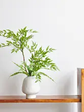 黄天竹の人工観葉植物【デスクトップ盆栽・インテリア装飾用】