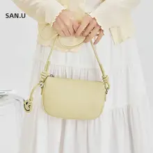 春にぴったり！感あるPU素材のハンドバッグ【おしゃれな結びデザイン・女性用】
