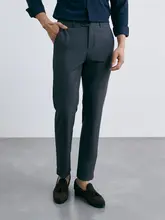 ビジネスカジュアル ストレートパンツ【抗菌・シワになりにくい・ブラウン】