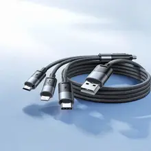 三合一充電ケーブル【車用・急速充電・多機能・USB Type-C対応】