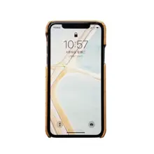 艶やかなミルクティーカラーの牛革エンボススマートフォンケース【シンプルデザイン・iPhone用】