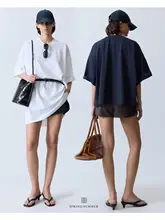 UNICA オーバーサイズTシャツ【落ち感のあるシルク光沢コットン・女性用】