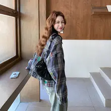 アメリカンビンテージ風グラフィティチェック柄ショートジャケット 【学院風・フリル付き・秋春用】（セットアップ対応）