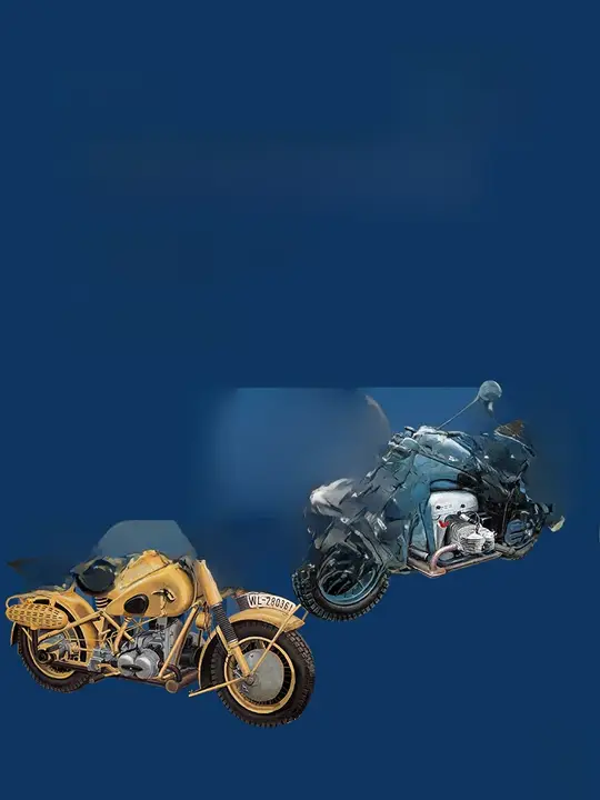 重厚感あふれるバイクモデル【R75・KS750・ダブルホイール】（セットアップ対応）
