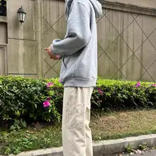 カキ色のワークパンツ【ストレートフィット・カジュアル・メンズ】