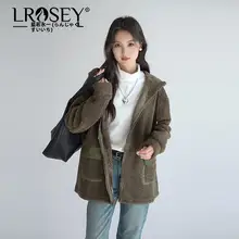 フード付きパイルコート【冬用・フィット・加厚・ブルー】