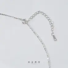 水晶付き鹿角デザインのロングネックレス【925純銀・クリスマス用・魅力的な装飾】