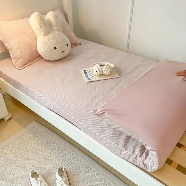 大学生向け 洗えるコットン製マットレスカバー【全包タイプ・単身用】
