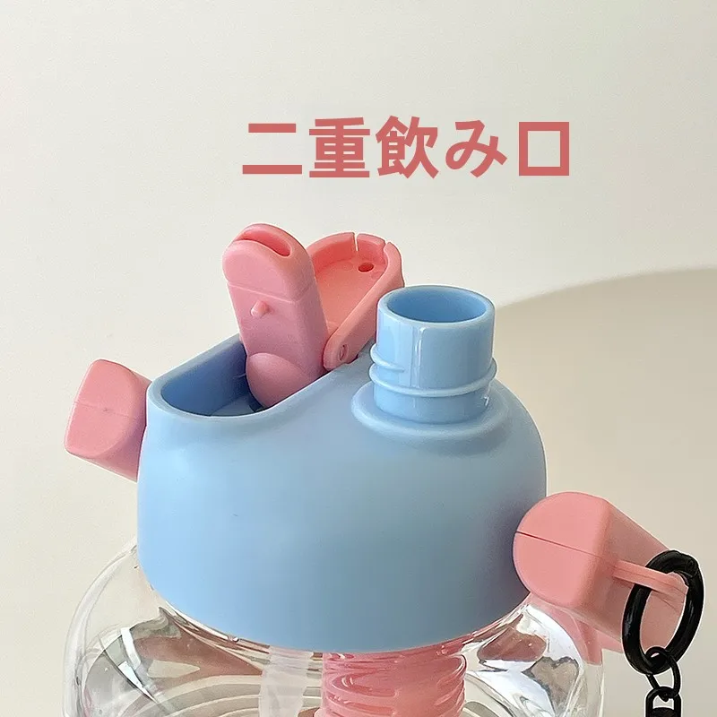 ストロー付き水筒 大人向け 700ml 高硼硅ガラス水筒の実用性と耐久性